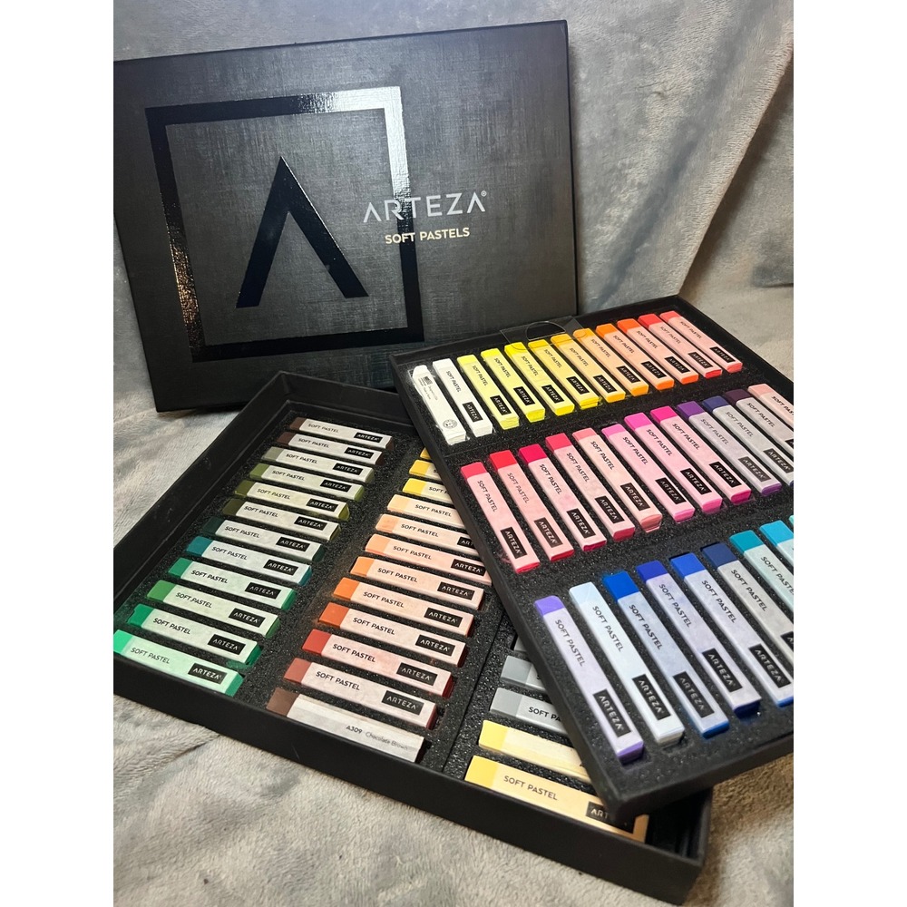 Arteza 72 Soft Pastels Premium Artist Chalk Set Blending Layering Colors